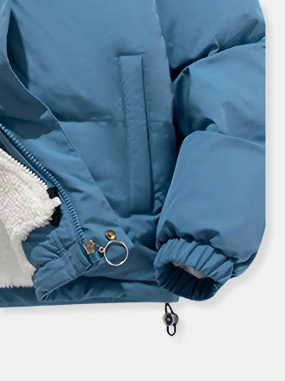 Herren Daunenjacke Reißverschluss Warm