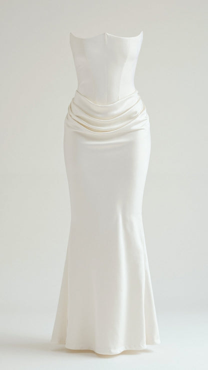 Damen Säulen Maxi Kleid Hochzeitsgäste