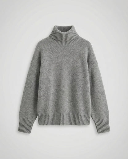 Damen Cashmere Rollkragenpullover Warm Beige