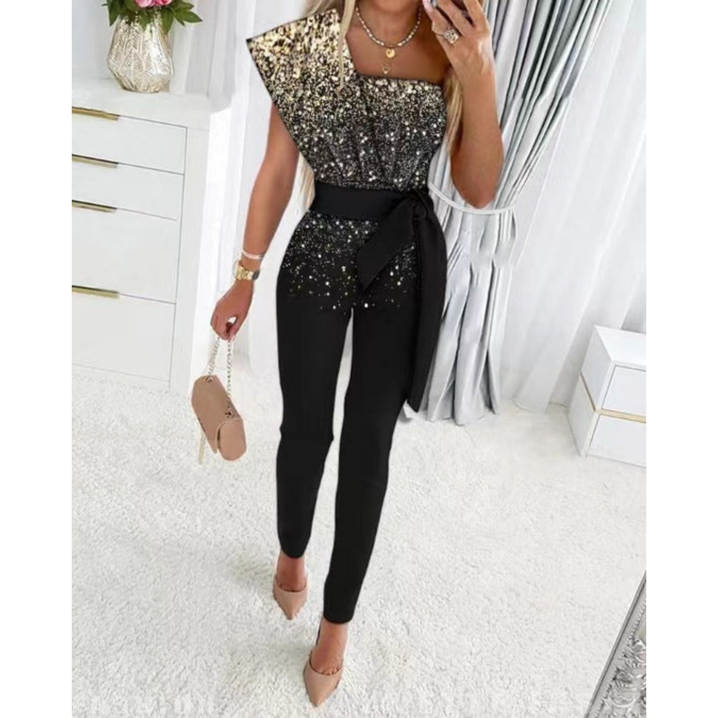 Eveloria Damen Jumpsuit Stylisch