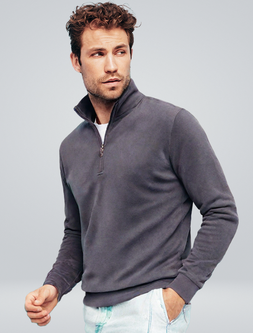 Herren Fleece Rollkragenpullover Warm Beige - Norvielle