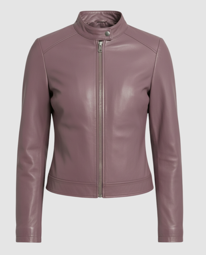 Damen Lederjacke Elegantes Design