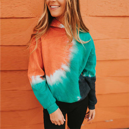 Damen Oversized Kapuzenpullover Batikdesign Eveloria