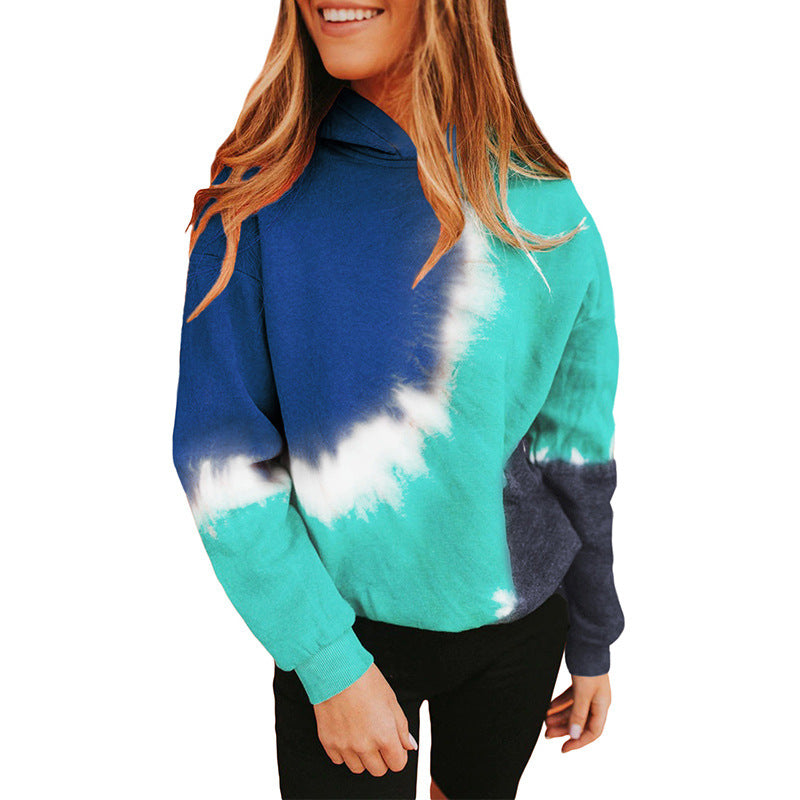 Damen Oversized Kapuzenpullover Batikdesign Eveloria
