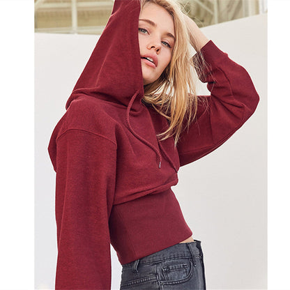 Damen Cropped Kapuzenpullover Eveloria - Eveloria