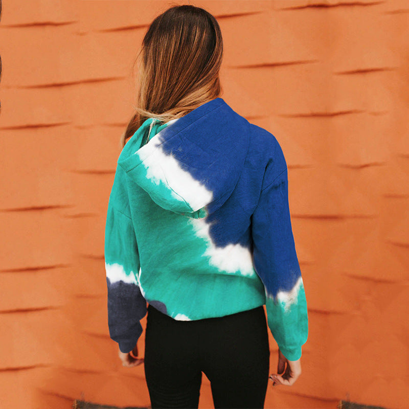 Damen Oversized Kapuzenpullover Batikdesign Eveloria