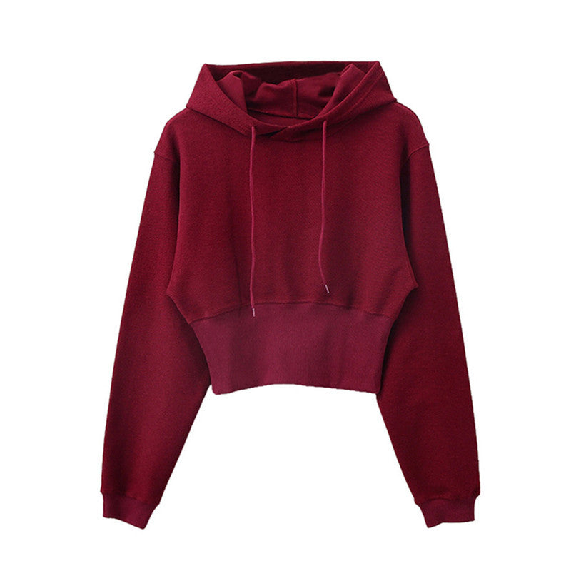 Damen Cropped Kapuzenpullover Eveloria