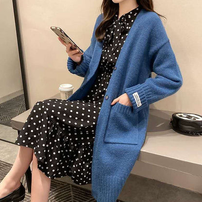 Damen Oversize Strickjacke mit Taschen Eveloria