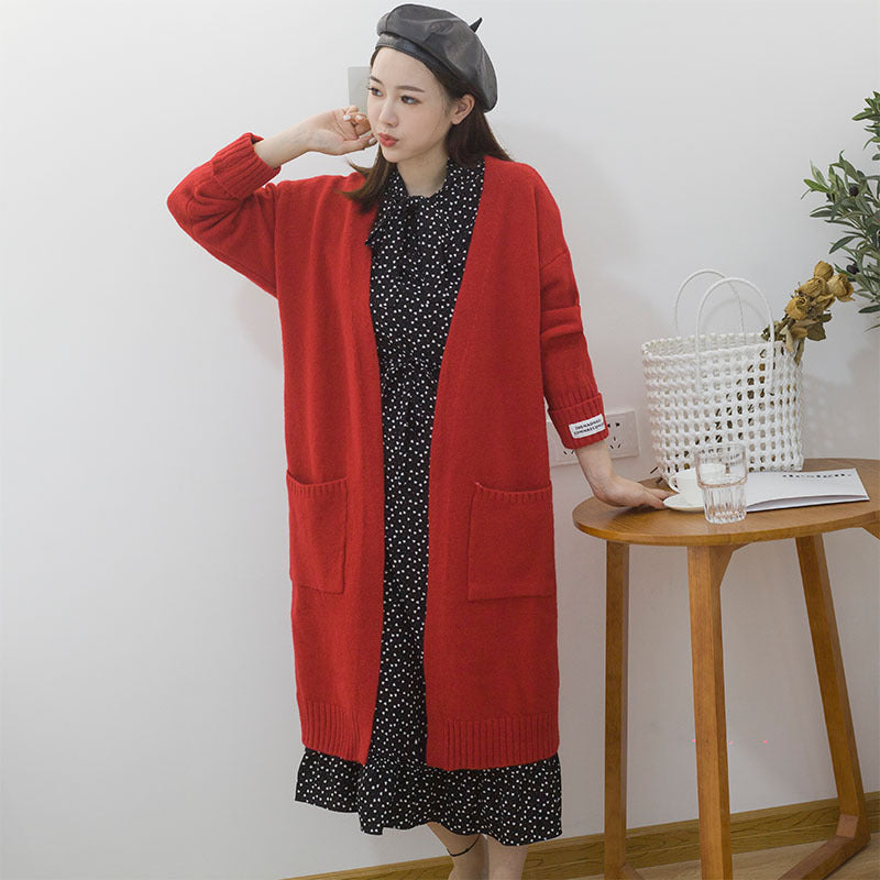 Damen Oversize Strickjacke mit Taschen Eveloria
