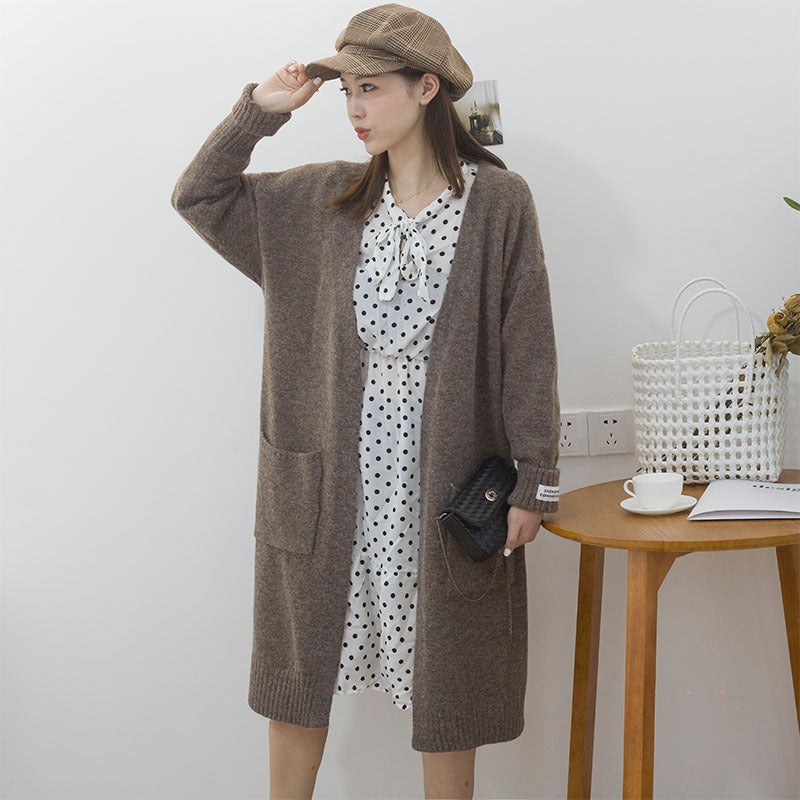 Damen Oversize Strickjacke mit Taschen Eveloria