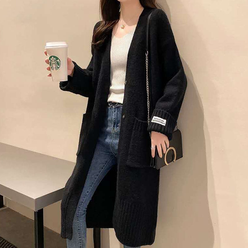 Damen Oversize Strickjacke mit Taschen Eveloria