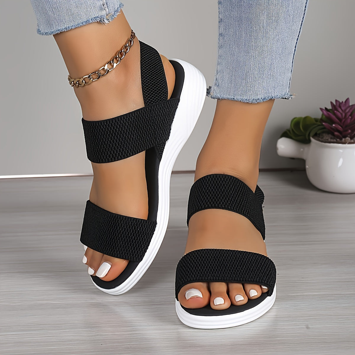 Eveloria Damen Leichte Stretch Sandalen