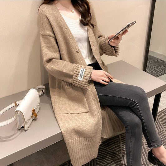 Damen Oversize Strickjacke mit Taschen Eveloria - Eveloria