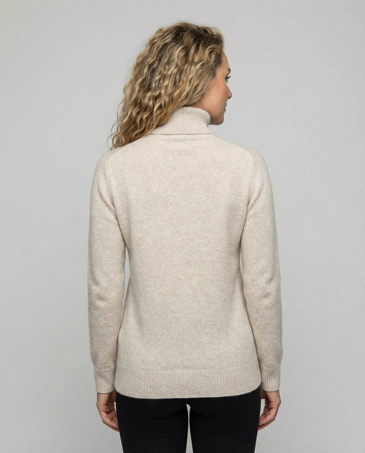 Weiche Damen Cashmere Rollkragen Pullover