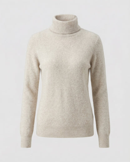 Weiche Damen Cashmere Rollkragen Pullover