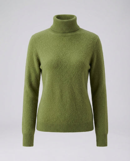 Weiche Damen Cashmere Rollkragen Pullover