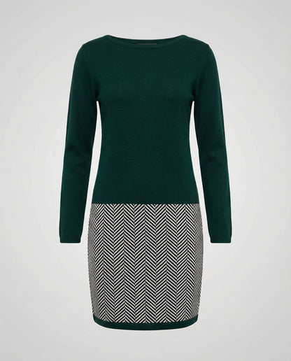 Damen Hahnentritt Kleid