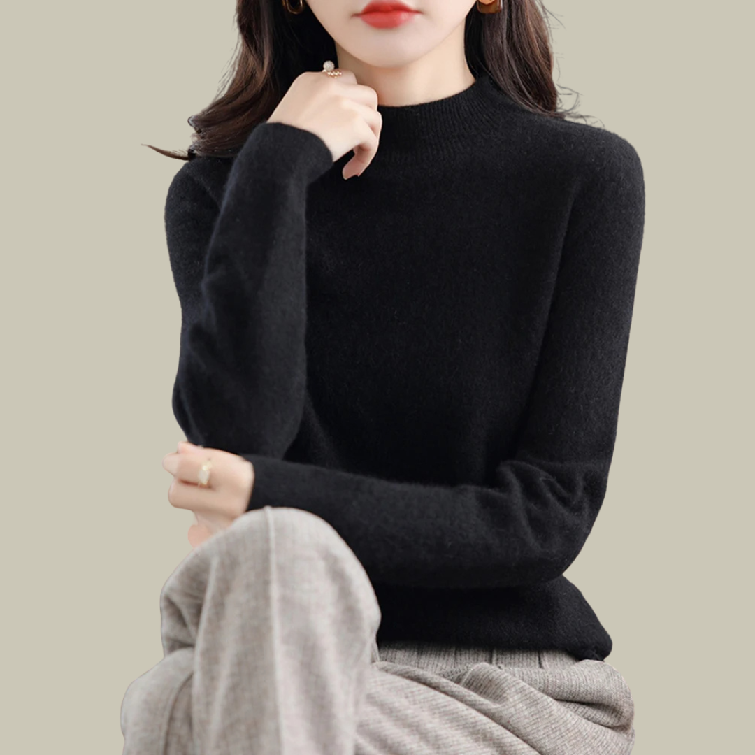 Damen Rollkragenpullover Merinowolle Winter