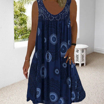 Eveloria Damen Ärmelloses Sommerkleid Plus Size