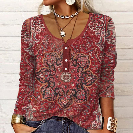 Damen Bluse Mit Knöpfen - Eveloria