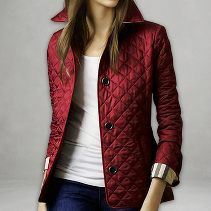 Damen Übergangsjacke Steppstoff Mit Taillenriegel Figurschmeichelnd - Eveloria