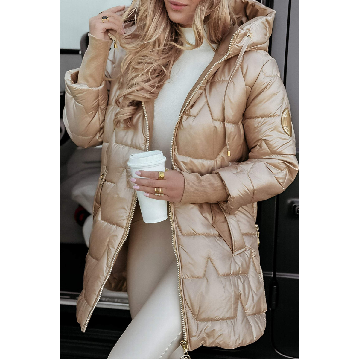 Eveloria Damen Pufferjacke Kapuze