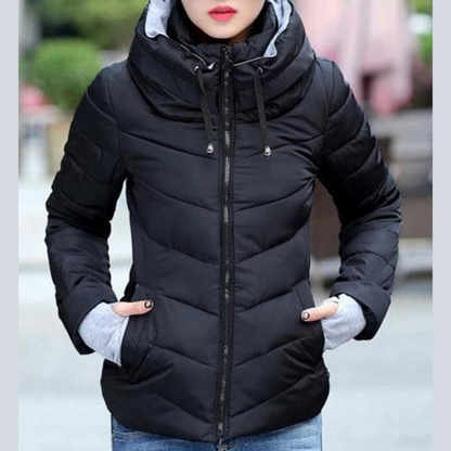 Eveloria Damen Steppjacke Daunenfüllung Kapuze