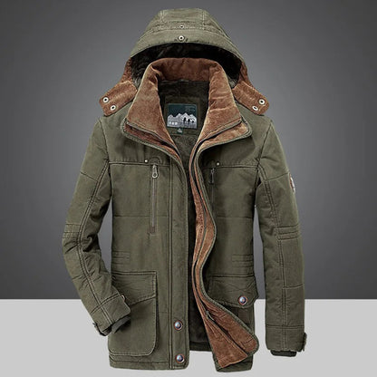 Herren Winterjacke Lang Mit Kapuze