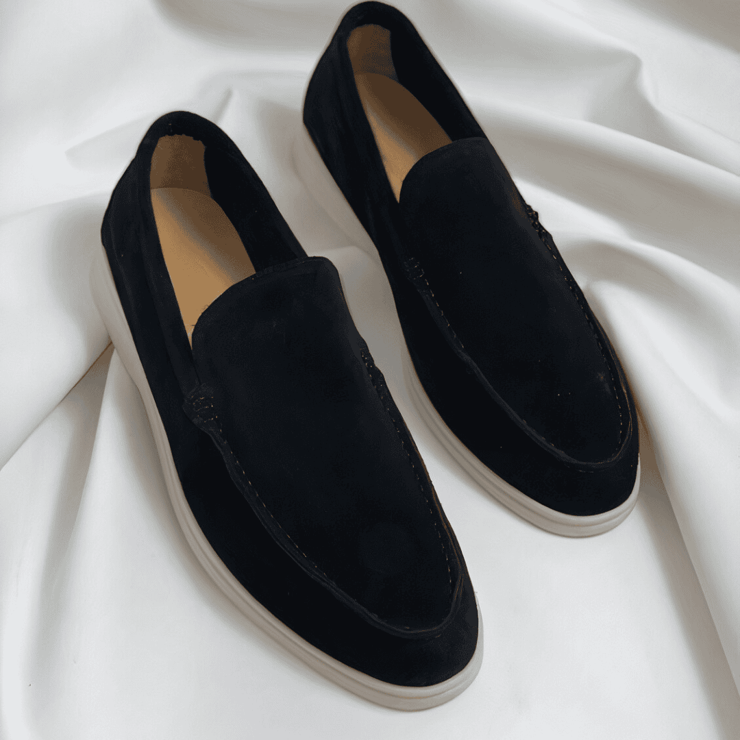 Herren Slip-On Loafers Minimalistisch Leder Braun