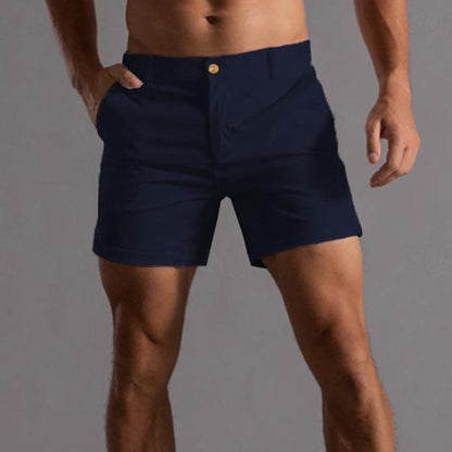 Herren Sommer Shorts Maßgeschneiderte Passform Freizeit Beige
