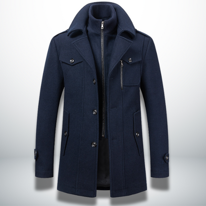 Felix Herren Mantel Smart-Casual Knopfverschluss - Eveloria