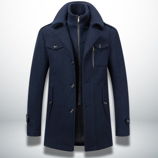 Felix Herren Mantel Smart-Casual Knopfverschluss - Eveloria