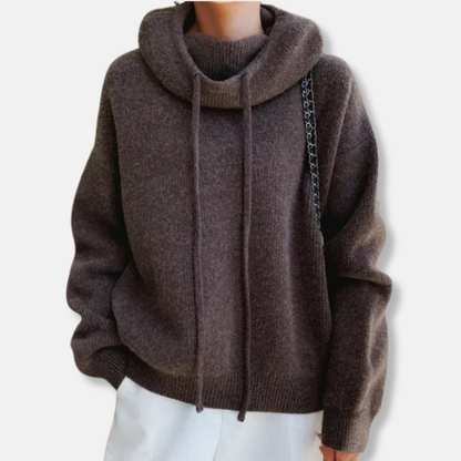 Eveloria Damen Sweatshirt Übergröße Weiches Strickmaterial Kapuze