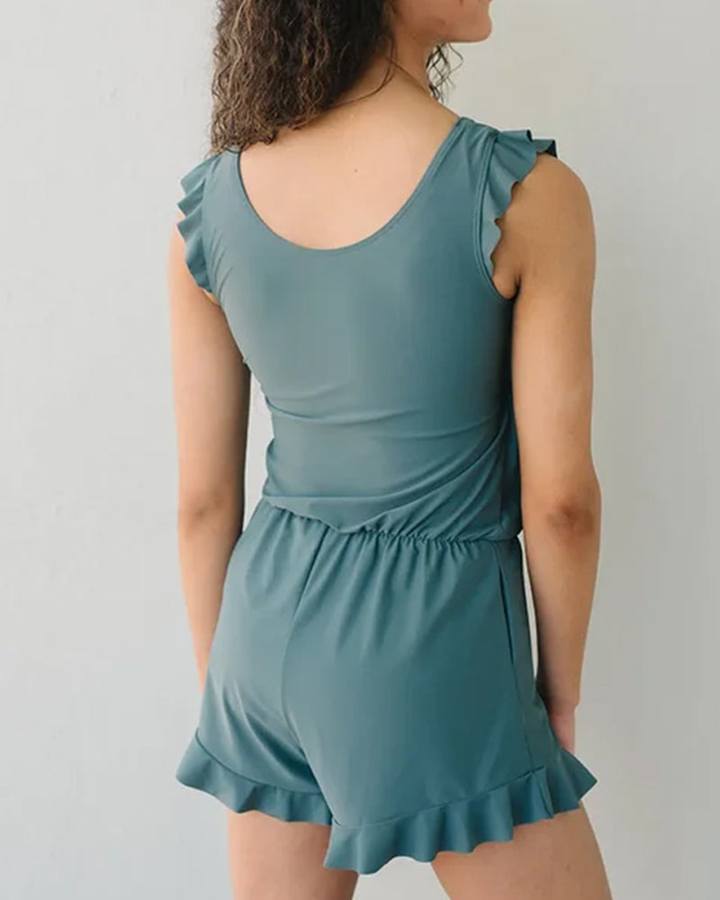 Eveloria Damen Badestrampler mit integriertem BH