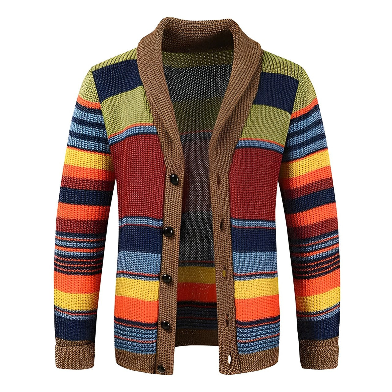Herren Retro Cardigan Strickpullover - Eveloria