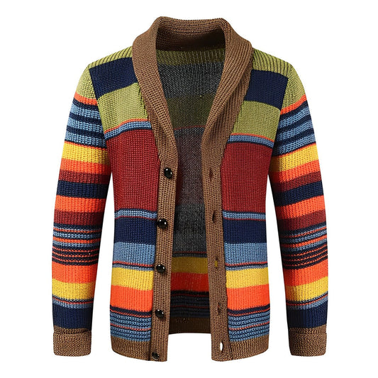 Herren Retro Cardigan Strickpullover - Eveloria