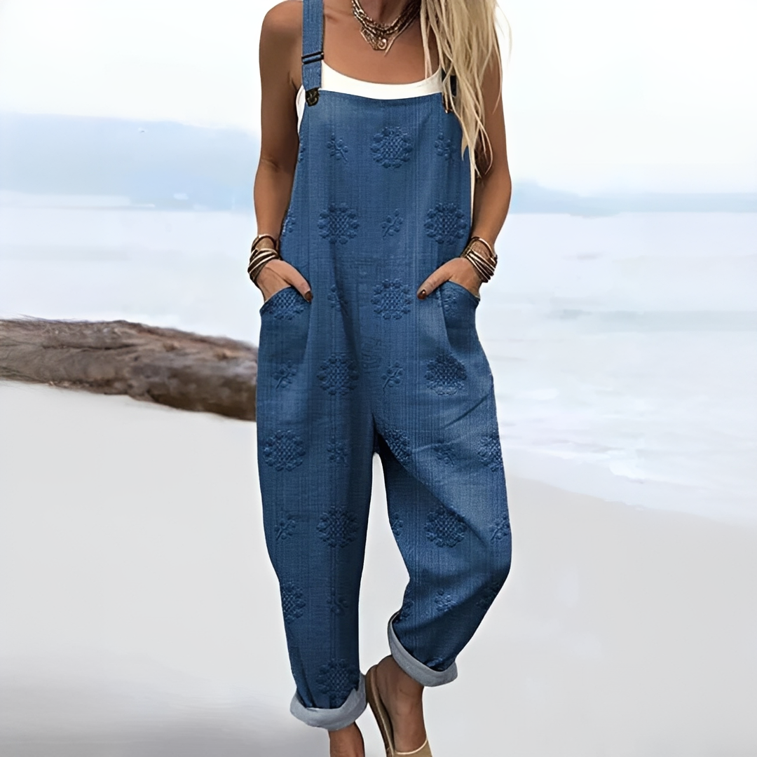Damen Jumpsuit Leicht Sommerlich für Alltag und Urlaub