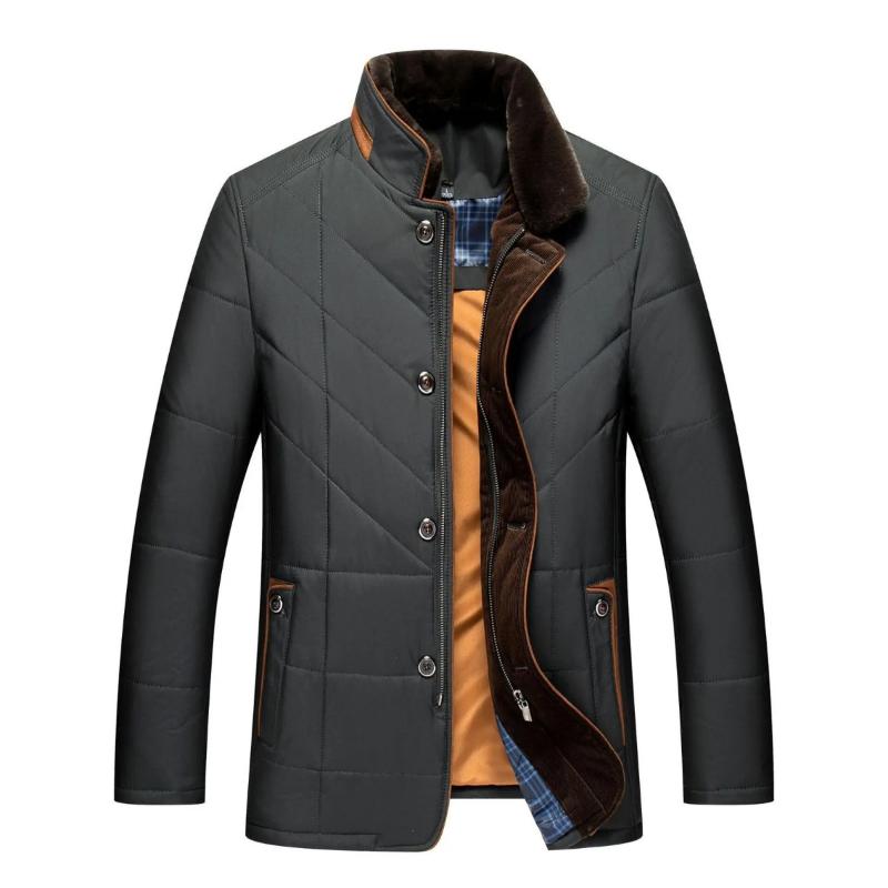 Eveloria Herren Kragenmantel Bequem