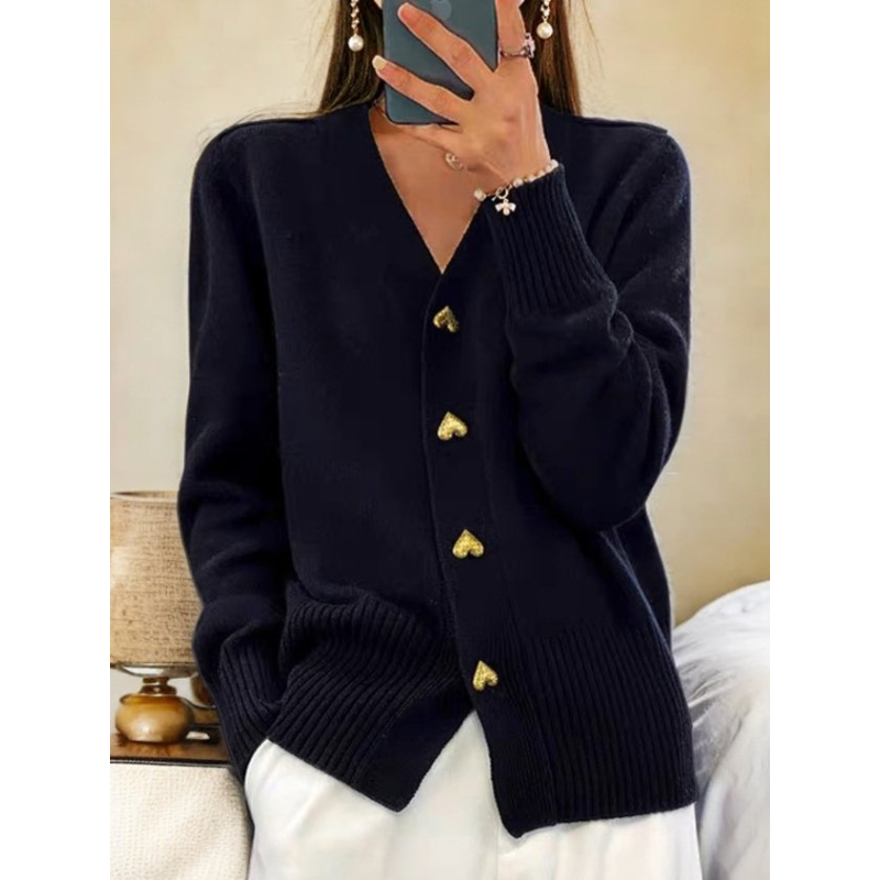 Damen Bluse Mit Herzknöpfen - Eveloria