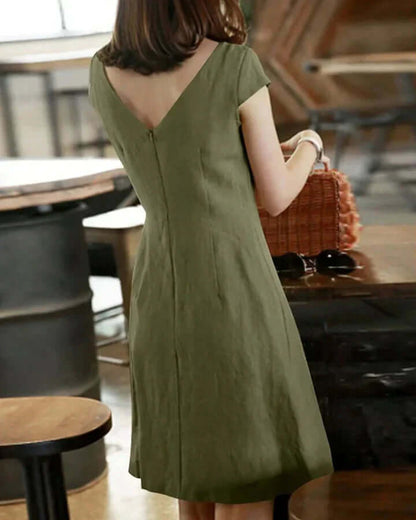 Damen Sommerkleid Zarte Ärmel