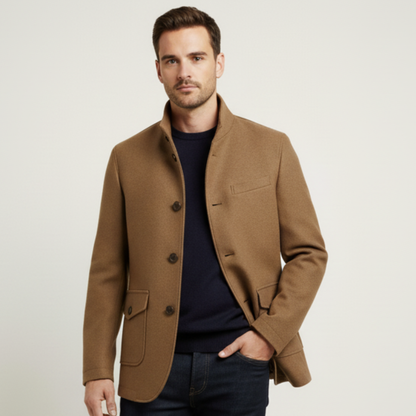 Herren Wollmantel Elegantes Design