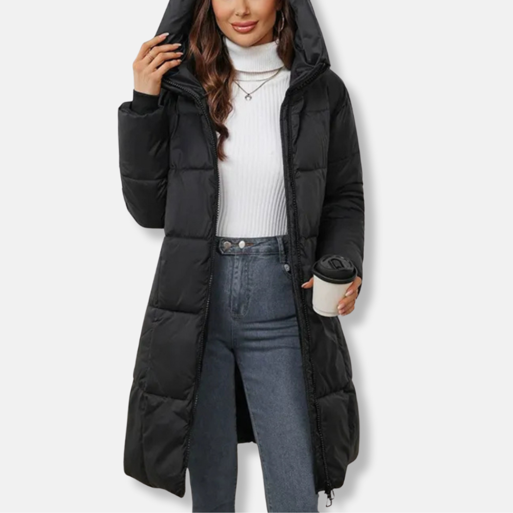Eveloria Damen Daunenmantel Winterjacke Gefüttert Mit Kapuze - Eveloria