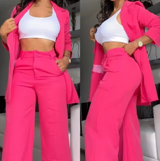 Eveloria Damen Blazer-Hosen-Set Langärmlig - Eveloria