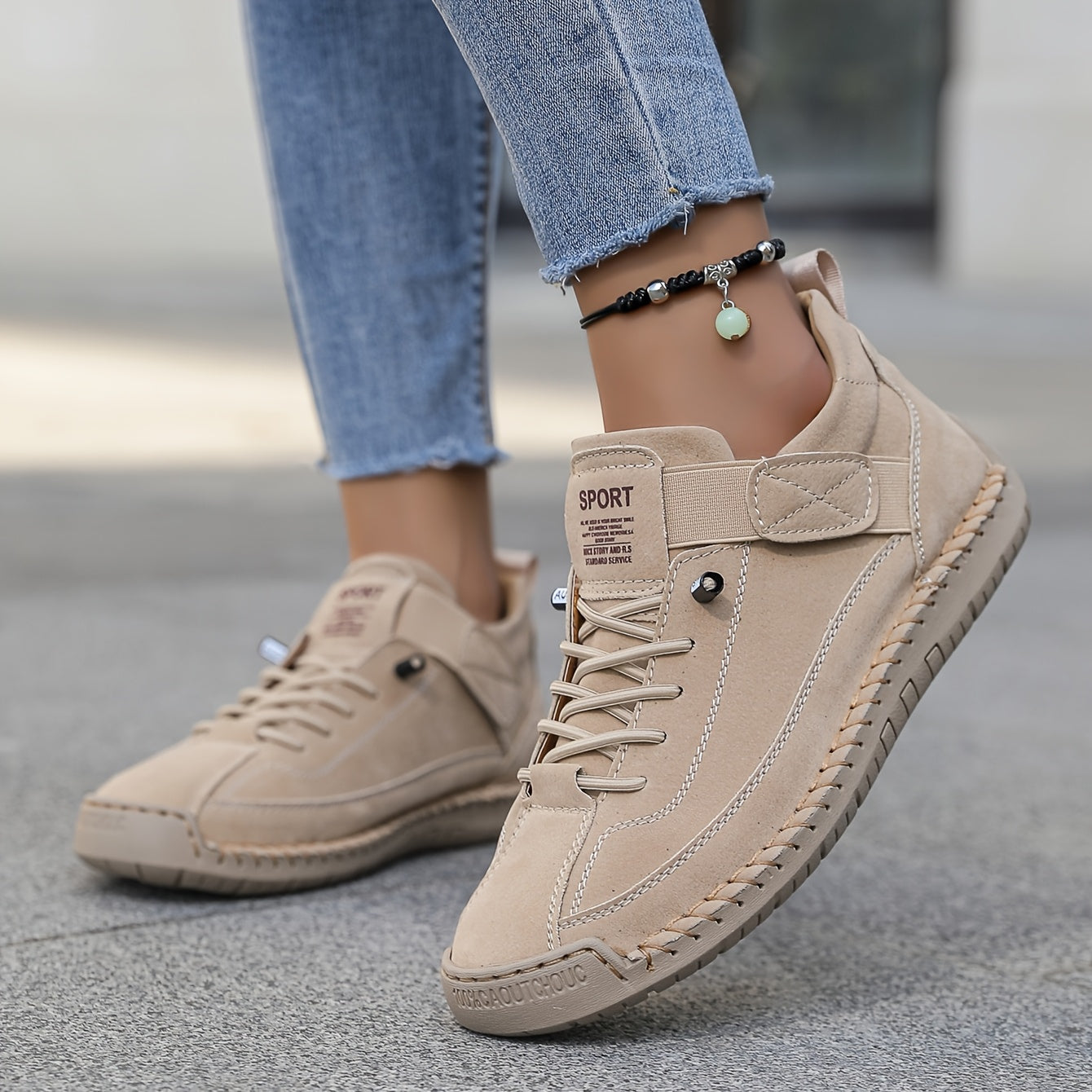 Damen Ankle Boots SchnürSchuhe Leder
