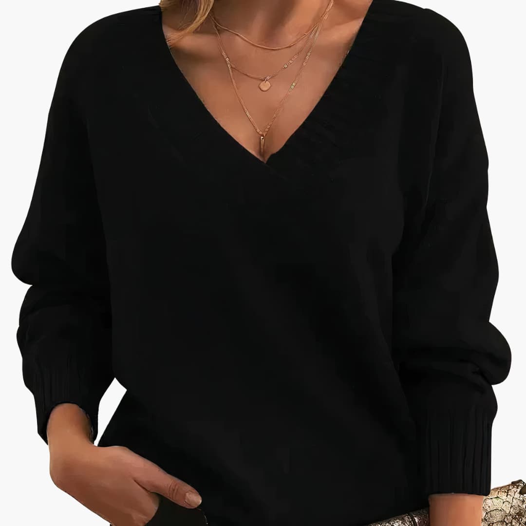 Damen Elegant Langarm-Pullover - Eveloria