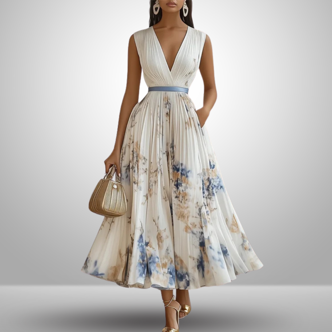 Damen Ärmelloses Maxikleid Fließend Sommerkleid - Eveloria