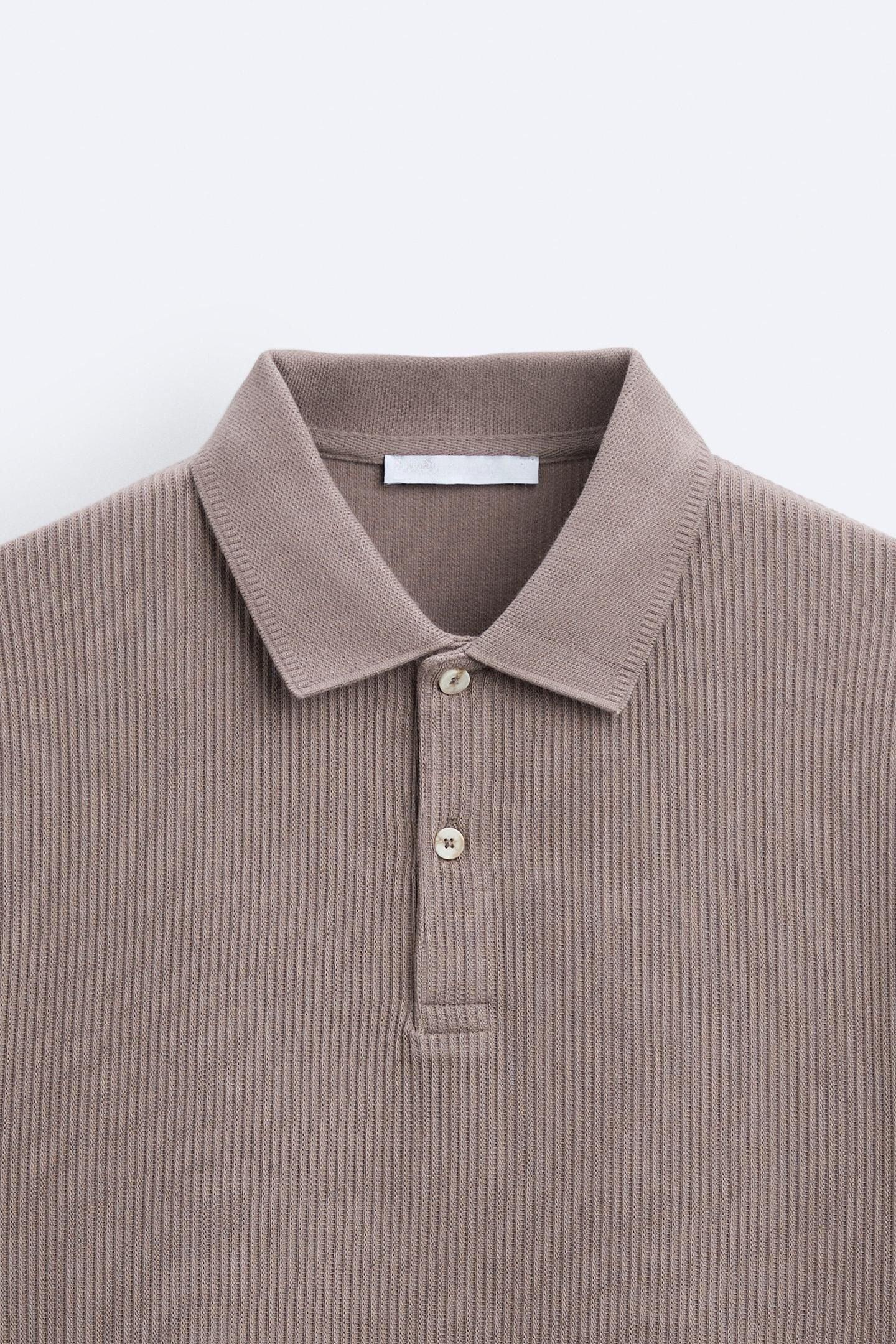 Herren Poloshirt Kurzärmelig Cremeweiß Baumwolle