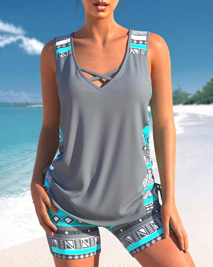 Eveloria Damen Tankini Badeanzug Set