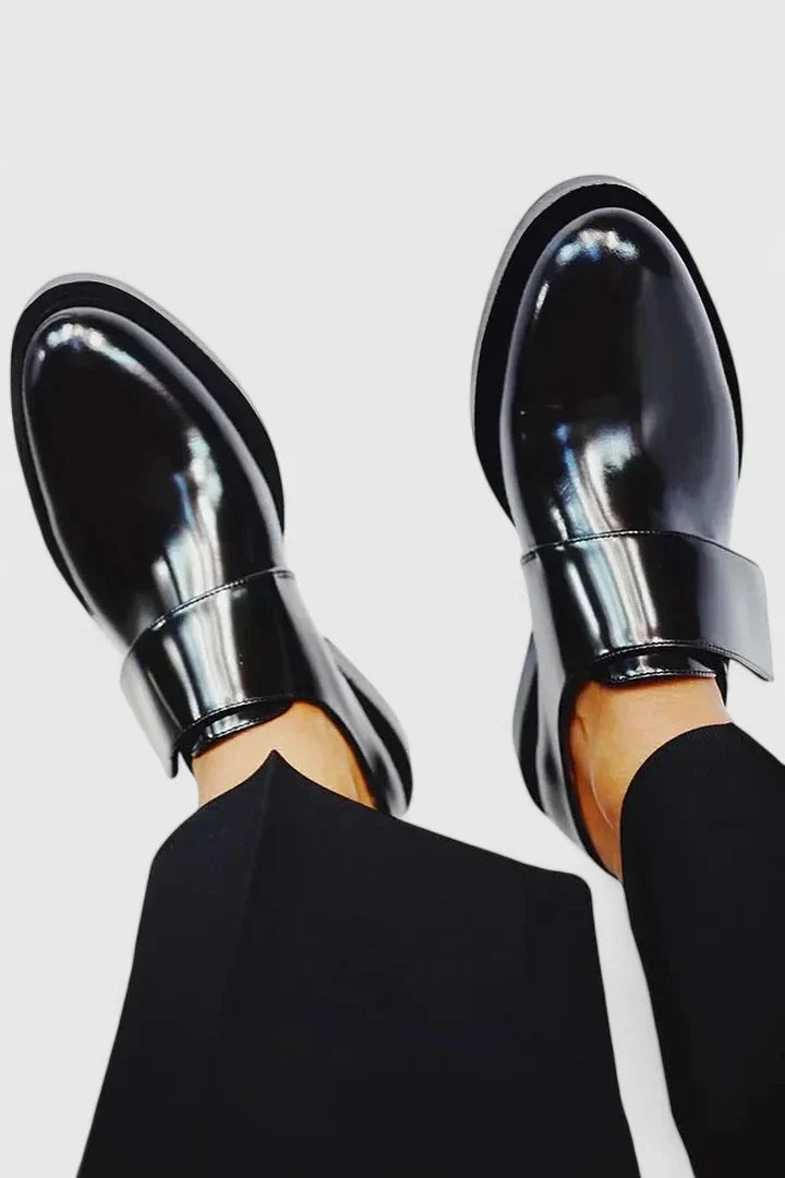 Herren Slip-On Schuhe Elegantes Leder