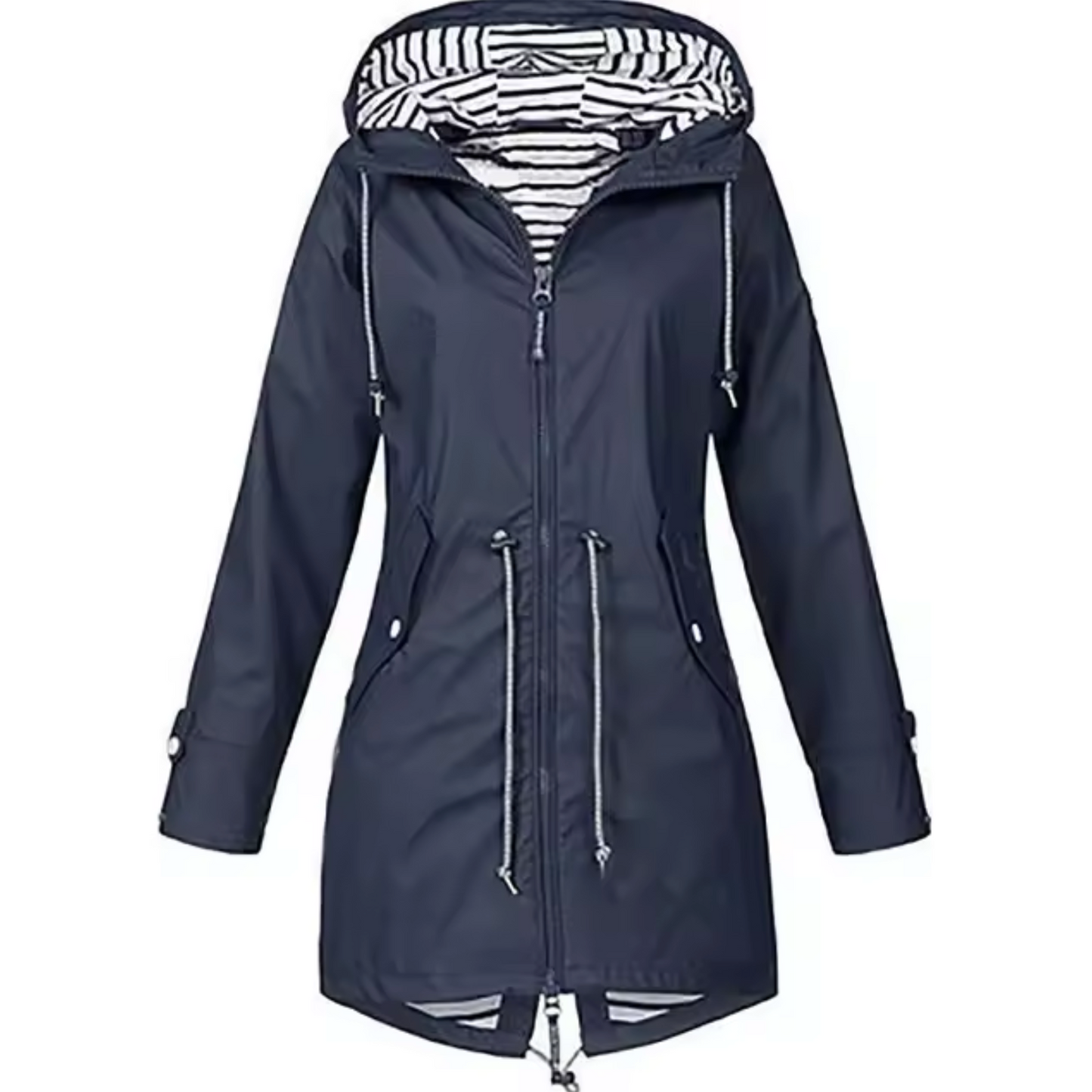 Wasserdichte Regenjacke Damen Poncho Regenmantel mit Kapuze und